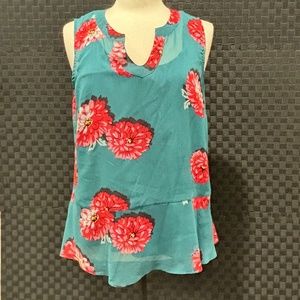 CAbi Blushing Floral Sleeveless Blouse